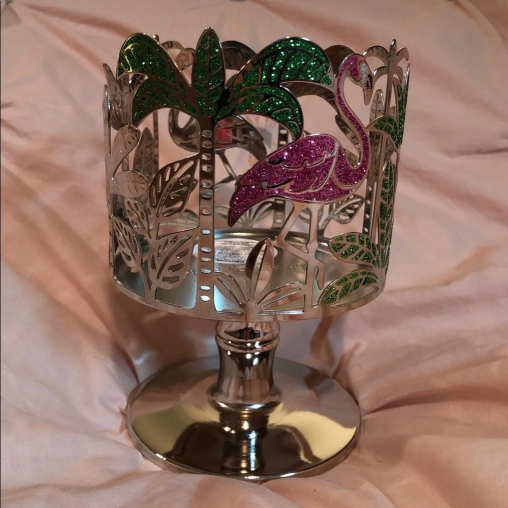 BBW Flamingo 3 Wick Candle Holder